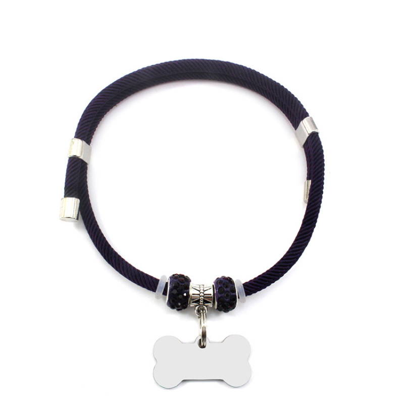 Manufacturer wholesale multi-colors adjustable cat dog collar with id tag