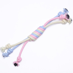 Manufacturer wholesale many design chew dog rope toys macaron color