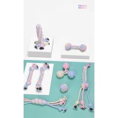 Manufacturer wholesale many design chew dog rope toys macaron color