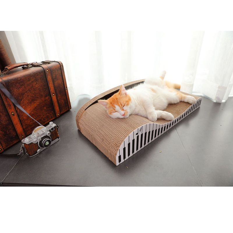 hot sale piano color shape corrugated pet cat scratcher board