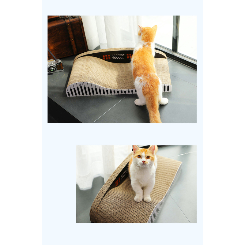 hot sale piano color shape corrugated pet cat scratcher board