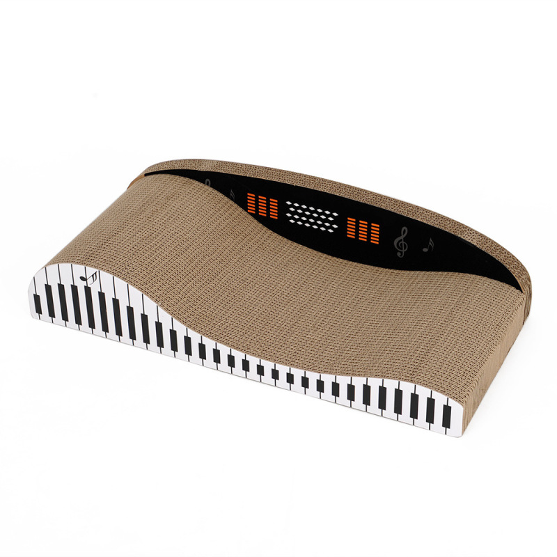 hot sale piano color shape corrugated pet cat scratcher board