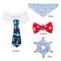 Manufacturer wholesale adjustable cotton pet bandana dog bow tie christmas