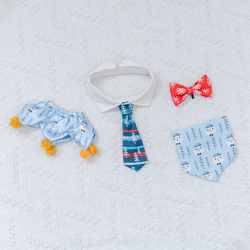 Manufacturer wholesale adjustable cotton pet bandana dog bow tie christmas