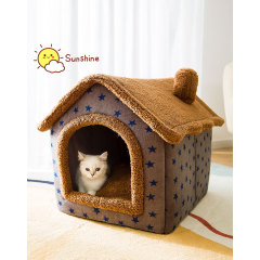 Manufacturer wholesale warm short plush small dog cat cave house