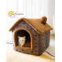Manufacturer wholesale warm short plush small dog cat cave house