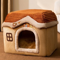 Manufacturer wholesale warm short plush small dog cat cave house
