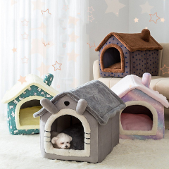 Manufacturer wholesale warm short plush small dog cat cave house