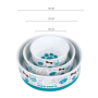 Manufacturer wholesale silicone base cat dog ceramic bowl with paw print