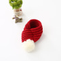 Manufacturer wholesale custom logo design red green grey warm soft pet scarves dog scarf