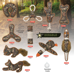 Manufacturer wholesale OEM camouflage design pet products dog cotton stuffed toys