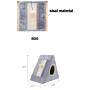 Manufacturer wholesale soft short plush foldable sisal cat house with scratcher board