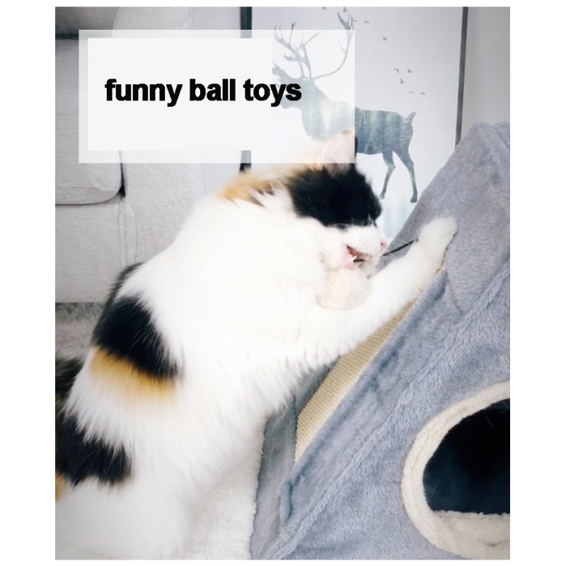 Manufacturer wholesale soft short plush foldable sisal cat house with scratcher board