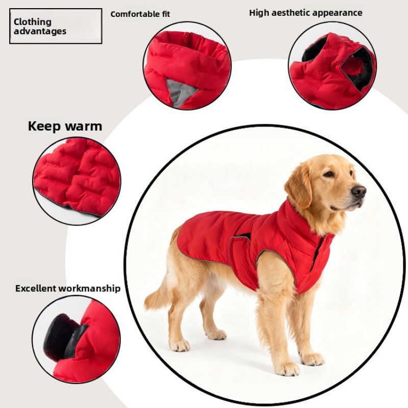 Wholesale Custom Logo Warm Winter Pet Clothes Dog Coat