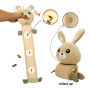 Manufacturer wholesale cute rabbit design bite resistant chew dog plush feeder toy