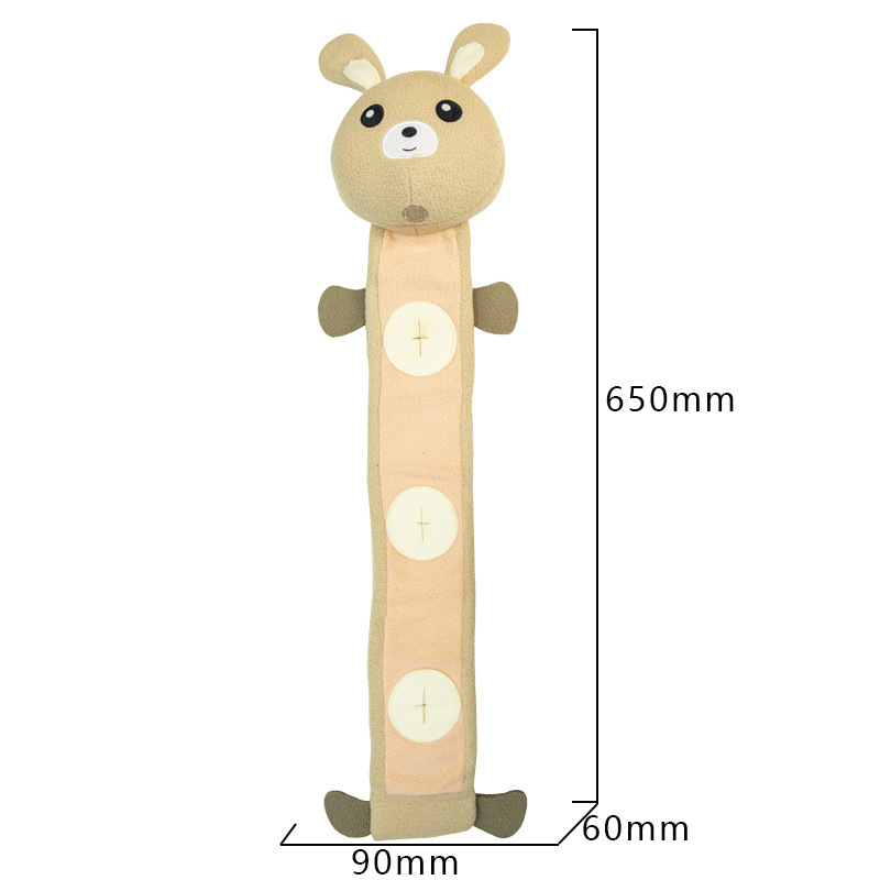 Manufacturer wholesale cute rabbit design bite resistant chew dog plush feeder toy