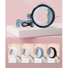 Manufacturer wholesale round led retractable dog leash with biodegradable poop bag