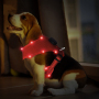 Manufacturer wholesale outdoor blue red green breathable dog harness led