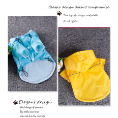 Manufacturer wholesale waterproof grid breathable blue red yellow pet dog raincoat