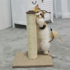 manufacturer wooden sisal linen cat scratcher post