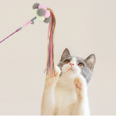 Manufacturer wholesale short plush stick cat teaser toy