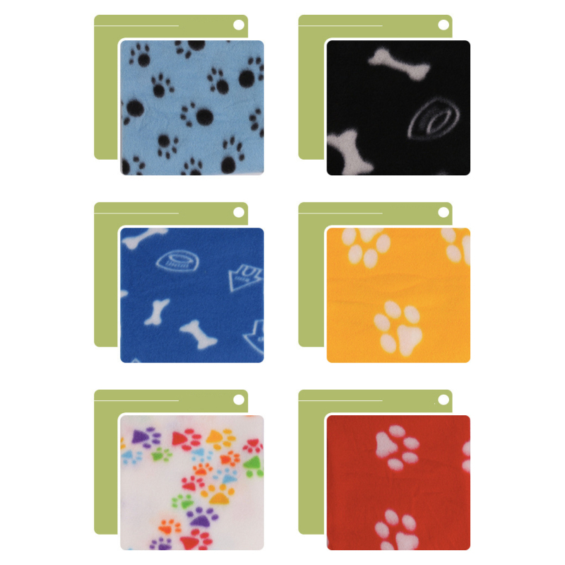 Manufacturer wholesale multi-colors paw print pet soft dog blanket