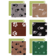 Manufacturer wholesale multi-colors paw print pet soft dog blanket