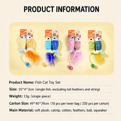 Wholesale Short Plush Feather Catnip Cat Toys