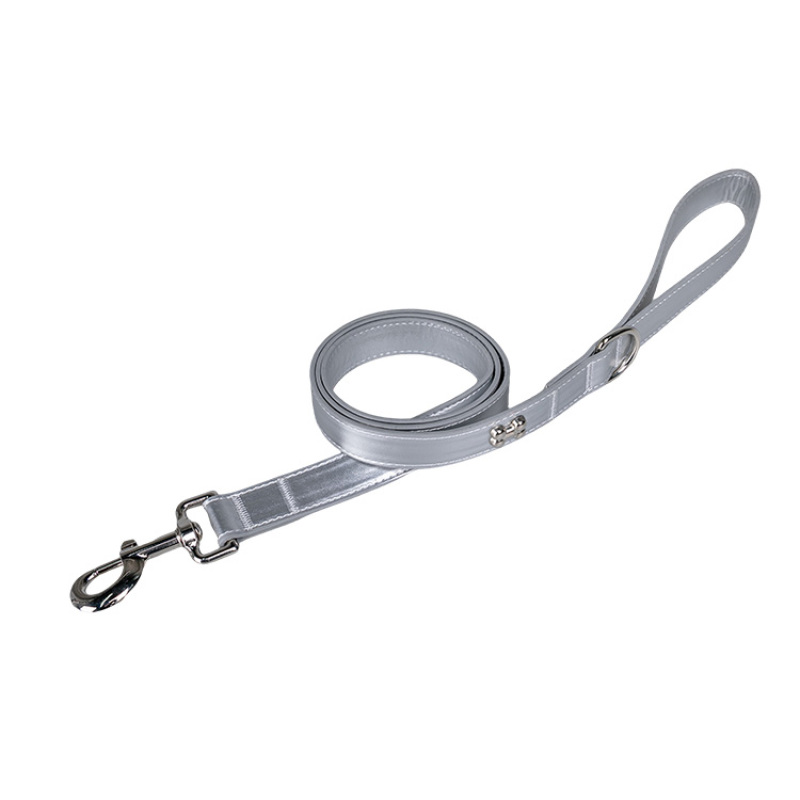 Wholesale Custom Logo PU Leather Dog Collar and Leash Set Luxury