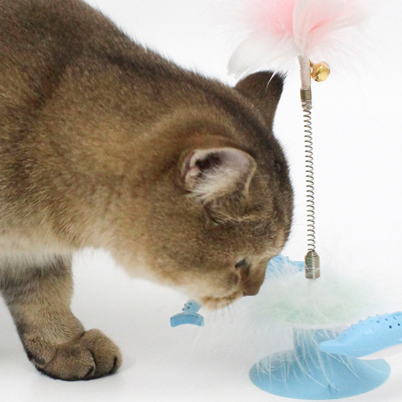 Wholesale Feeder Rotating Feather Stick Cat Toy