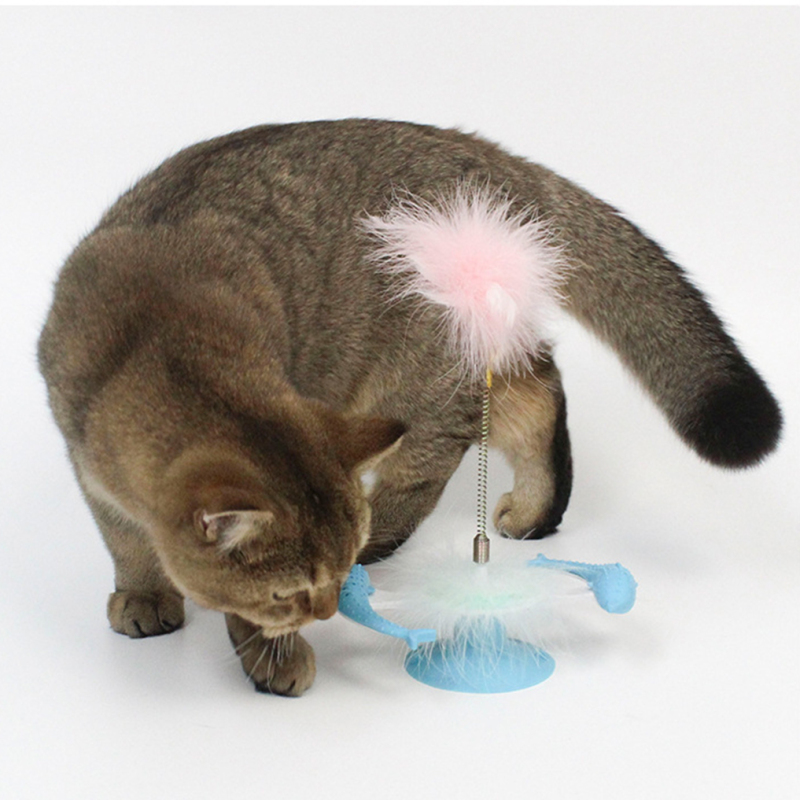 Wholesale Feeder Rotating Feather Stick Cat Toy