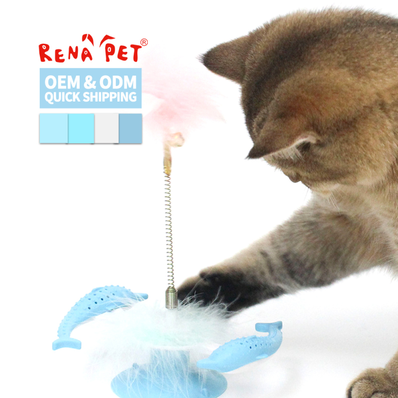 Wholesale Feeder Rotating Feather Stick Cat Toy