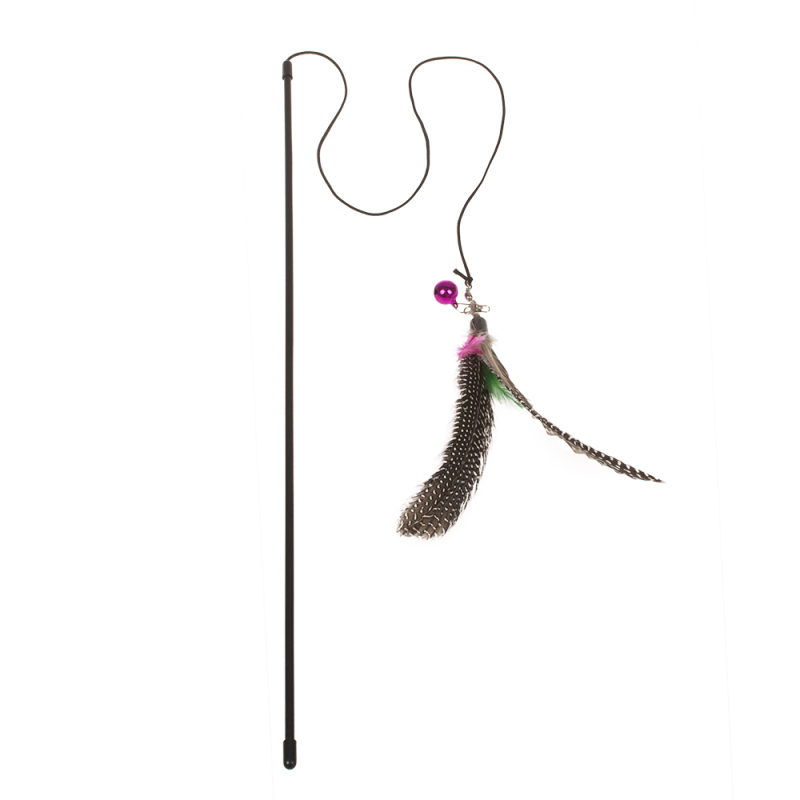Wholesale manufacturer cheap interactive cat feather teaser toys