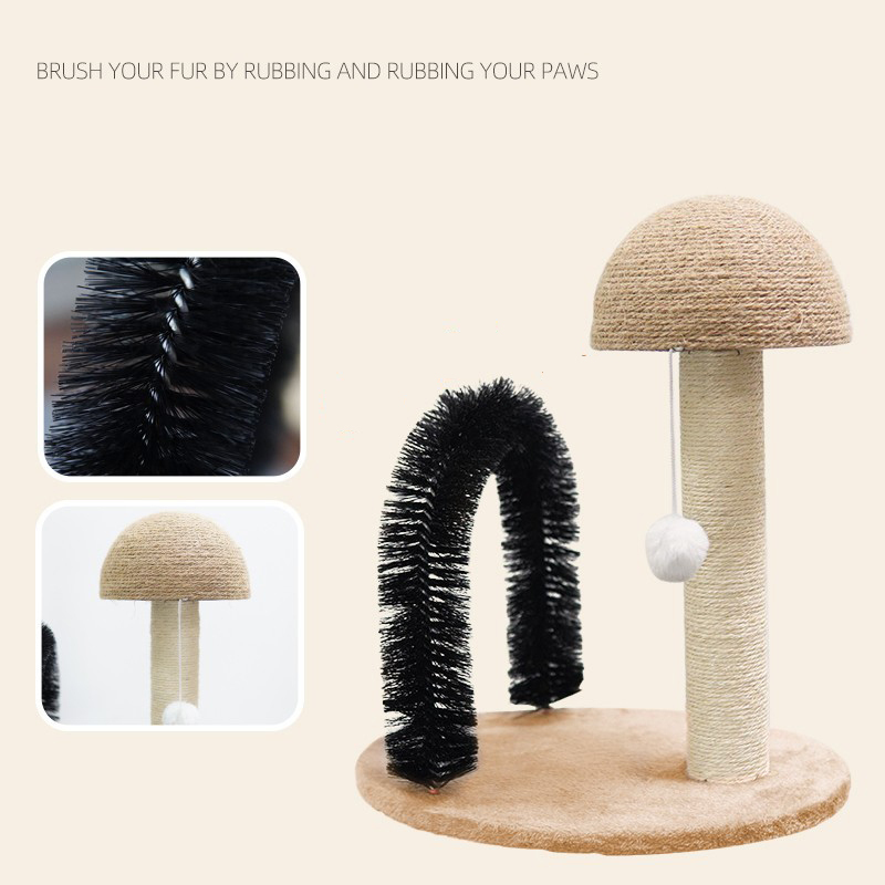 Manufacturer wholesale rubbing paws mushroom small cat scratcher