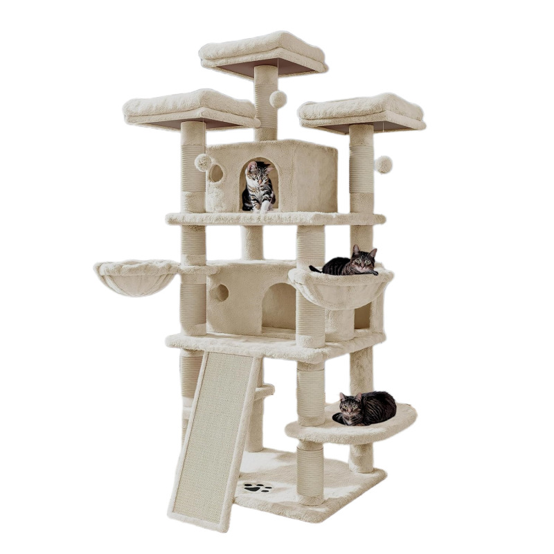 Manufacturer Wholesale Pet Product Wooden Sisal Scratcher Large Cat Tree Tower