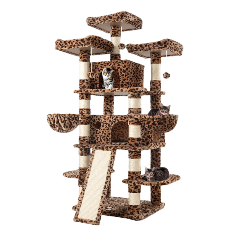 Manufacturer Wholesale Pet Product Wooden Sisal Scratcher Large Cat Tree Tower