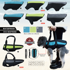 Manufacturer wholesale custom logo swimming dog life jacket with hand strap