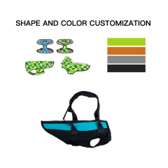 Manufacturer wholesale custom logo swimming dog life jacket with hand strap