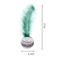 Manufacturer wholesale pink blue black feather cat ball toy