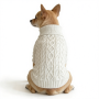 Wholesale White Warm Dog Knit Sweater