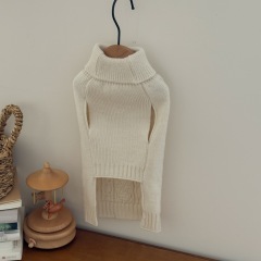 Wholesale White Warm Dog Knit Sweater