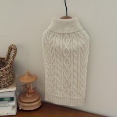 Wholesale White Warm Dog Knit Sweater