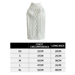 Wholesale White Warm Dog Knit Sweater