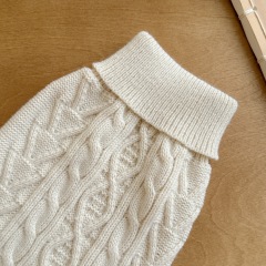 Wholesale White Warm Dog Knit Sweater