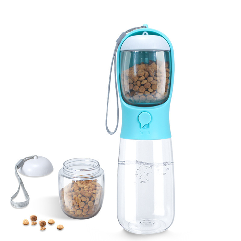 Manufacturer wholesale dog food storage water bottle blue pink white