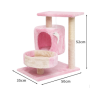 Manufacturer wholesale grey pink sisal short plush cat scratcher house