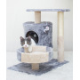 Manufacturer wholesale grey pink sisal short plush cat scratcher house