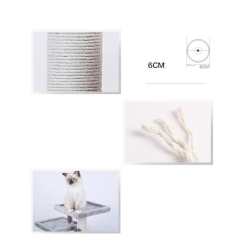 Manufacturer wholesale sisal short plush cat scratcher tree