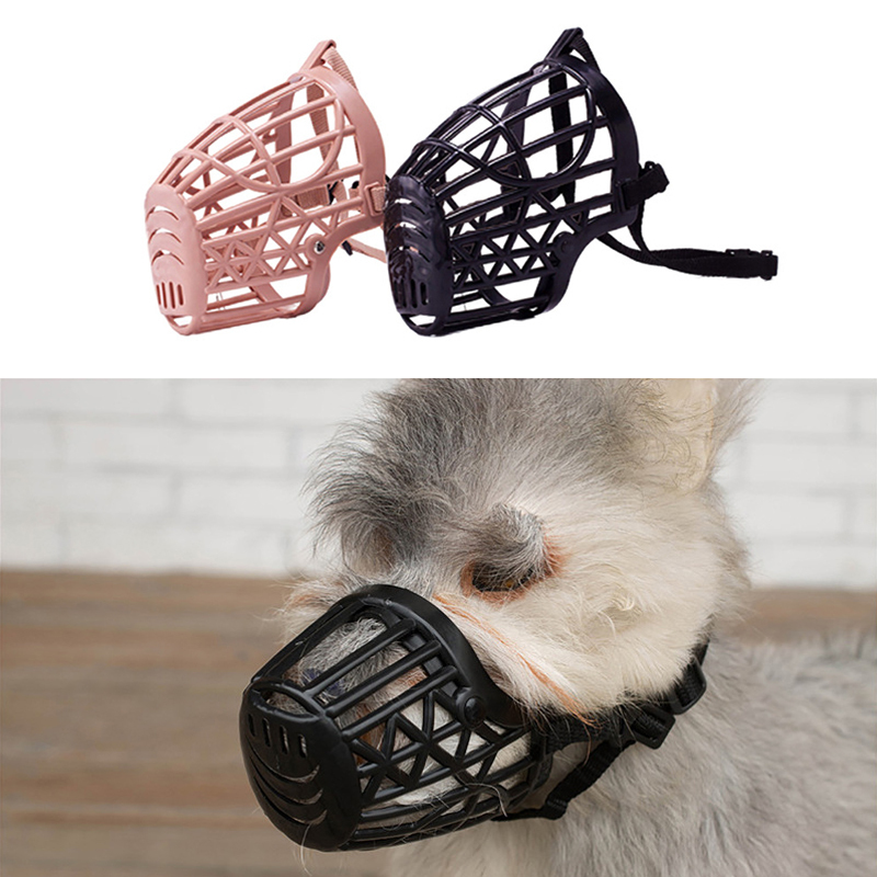 Wholesale Multi-size Black Beige Adjustable Dog Muzzle