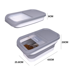 Manufacturer wholesale foldable orange yellow grey dog pet food storage container